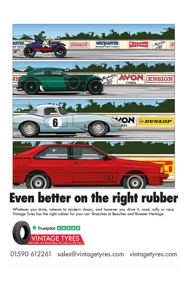 Vintage Tyres Cars Advert Poster (2021) A5