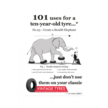 Stealth Elephant Poster A3