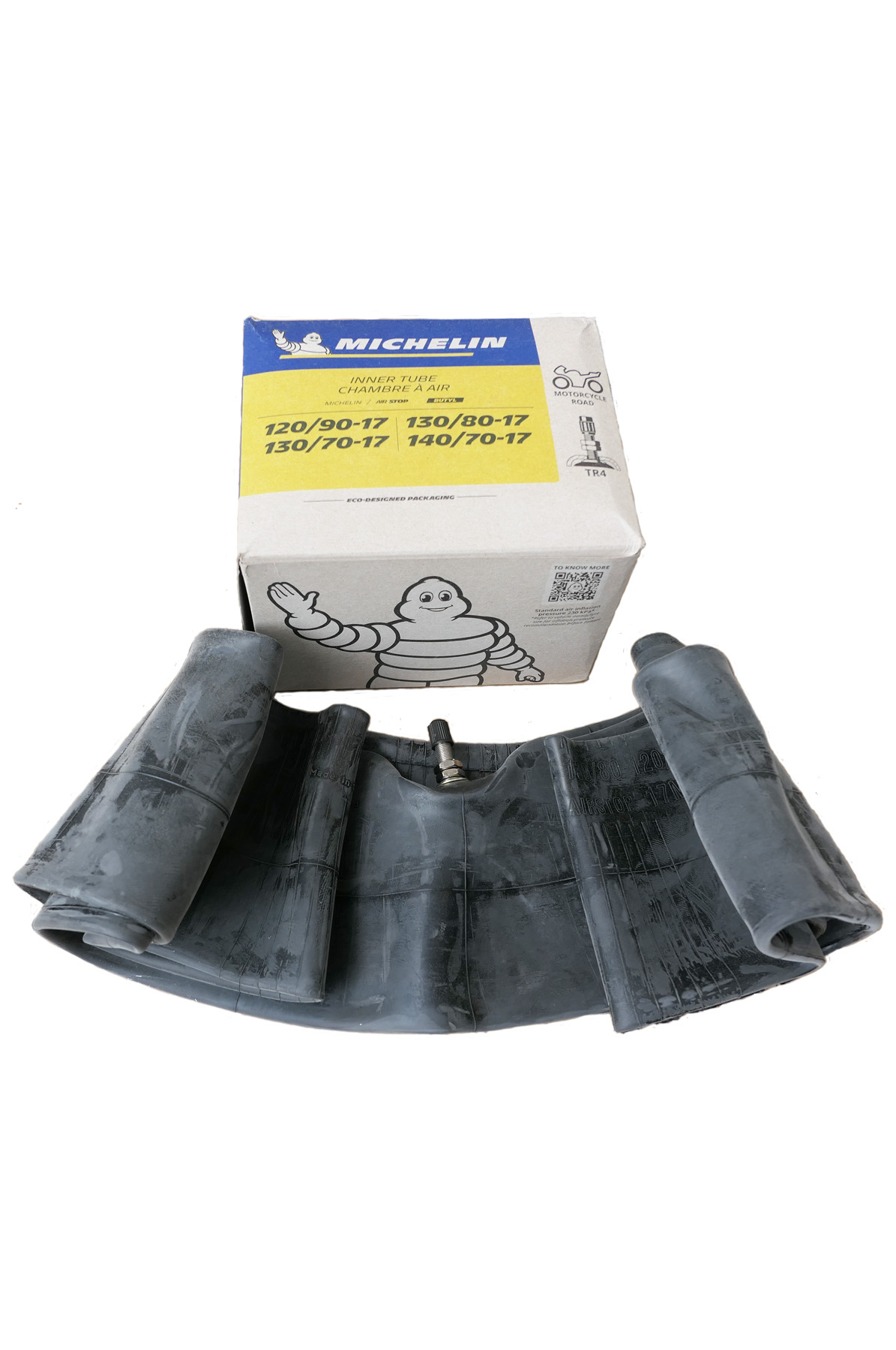 Michelin 17MH Inner Tube (Centre Metal Valve) 425-17, 130-140/70-17, 130/80-17, 120/90-17