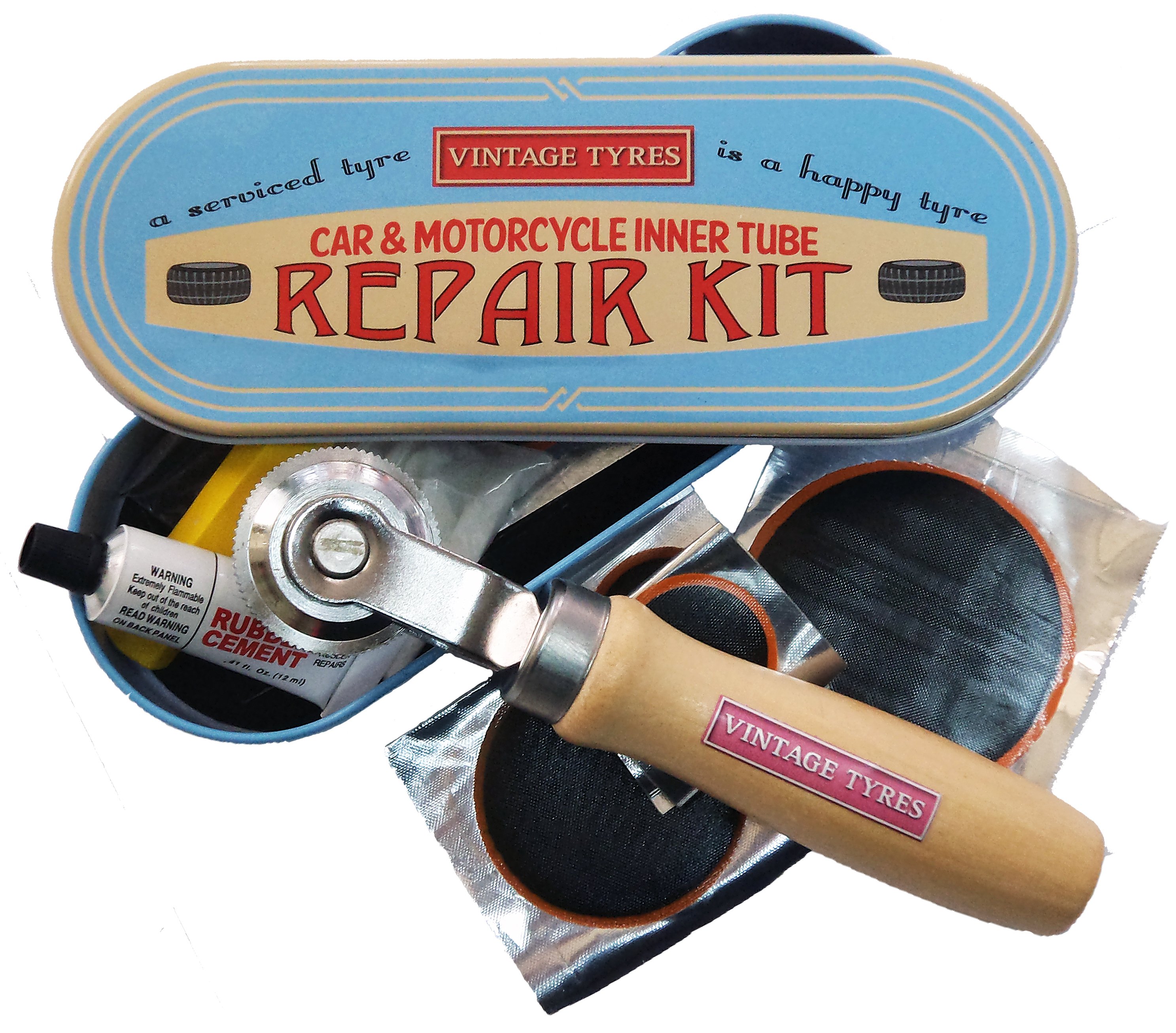 Vintage Tyres Car and Motorcycle Puncture Repair Kit